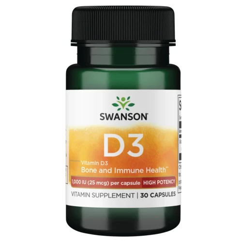 Swanson - Vitamin D3 1000IU - 30 kapsułek Swanson - Vitamin D3 1000IU - 30 kapsułek